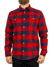 Lee Clean Western Shirt Samba i röd buffaloruta, framsida
