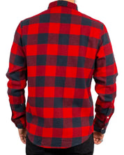 Lee Clean Western Shirt Samba i röd buffaloruta, baksida