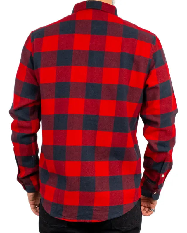Lee Clean Western Shirt Samba i röd buffaloruta, baksida