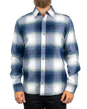 Lee Leesure Shirt Dress Blues i blå skuggruta, framsida med bröstficka