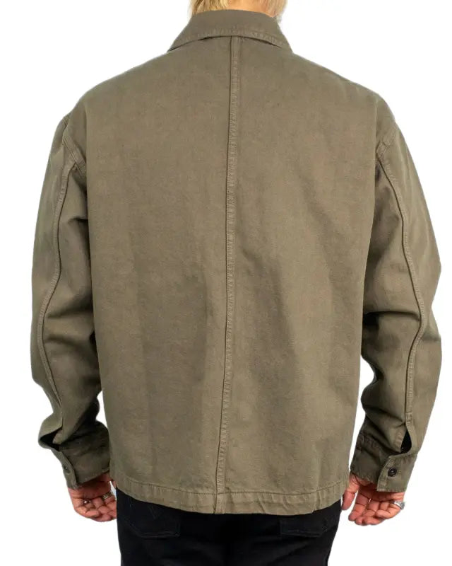 Resteröds Armstrong overshirt i olivgrönt, baksida