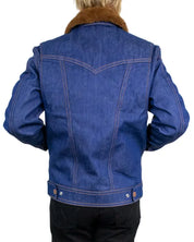 Wrangler Super Jeans Jacket Super Raw i blått, baksida