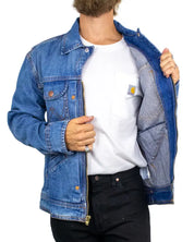 Wrangler Super Jeans Jacket Cowboy Fade i blått, insida