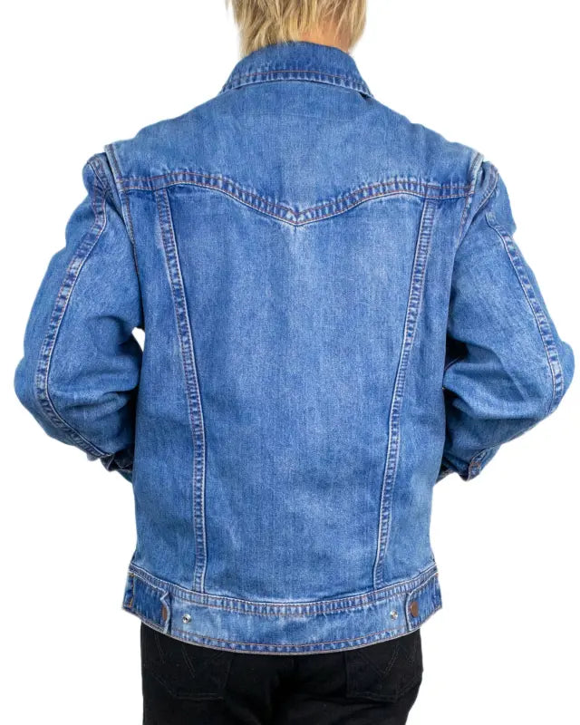 Wrangler Super Jeans Jacket Cowboy Fade i blått, baksida
