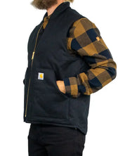 Carhartt V01 Insulated Rib Collar väst i svart, sidan med ficka