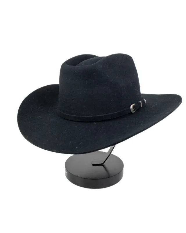 Brixton Prescott Brick Top cowboyhatt i svart ullfilt, produktbild 1