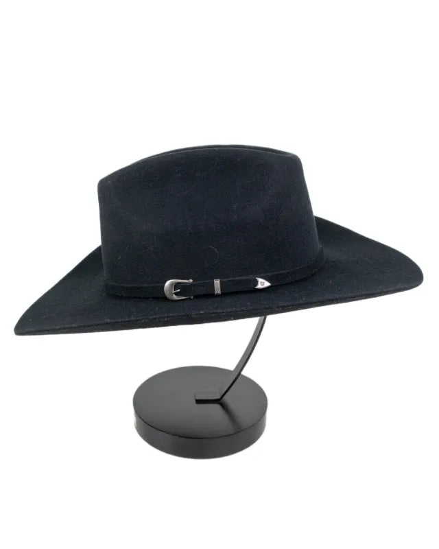 Brixton Prescott Brick Top cowboyhatt i svart ullfilt, produktbild 3