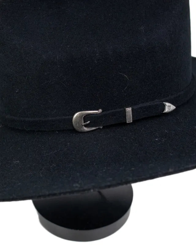 Brixton Prescott Brick Top cowboyhatt i svart ullfilt, produktbild 4
