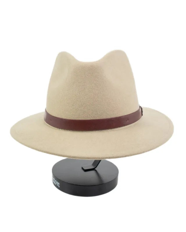 Brixton Messer Fedora i beige ullfilt, produktbild 3