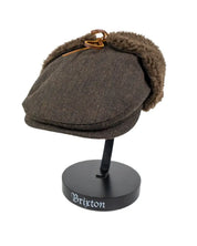 Brixton Barrel Earflap Snap Cap i brunt tweed, produktbild 2