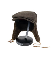 Brixton Barrel Earflap Snap Cap gubbkeps i brunt tweed med öronlappar, produktbild 1