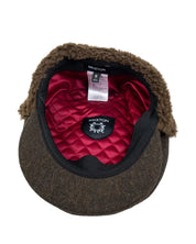 Brixton Barrel Earflap Snap Cap i brunt tweed, produktbild 5