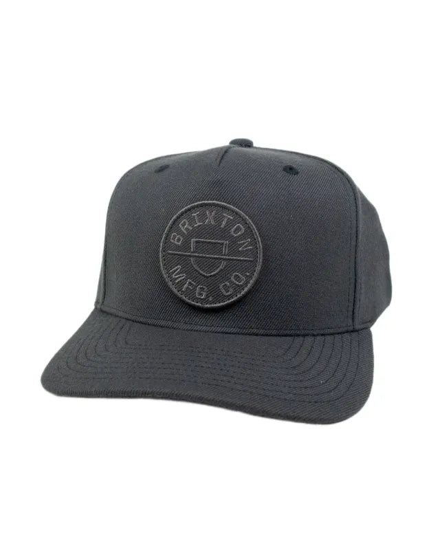 Brixton Crest Snapback keps i svart ull och akryl, produktbild 1
