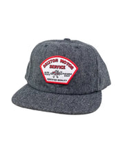 Brixton Dyson Snapback keps i svart fiskbensmönstrat ulltyg, produktbild 1