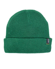 Brixton Heist Beanie mössa i mörkgrön akryl med uppvikt kant, produktbild