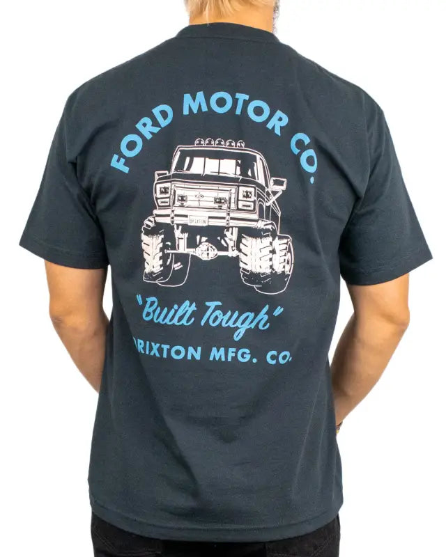 Brixton Ford Built Tough 4x4 t-shirt, ryggtryck med Ford-pickup i ljusblått