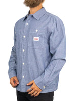 Brixton - Skjorta - Trademark Blue Chambray Micro Stripe - Blå