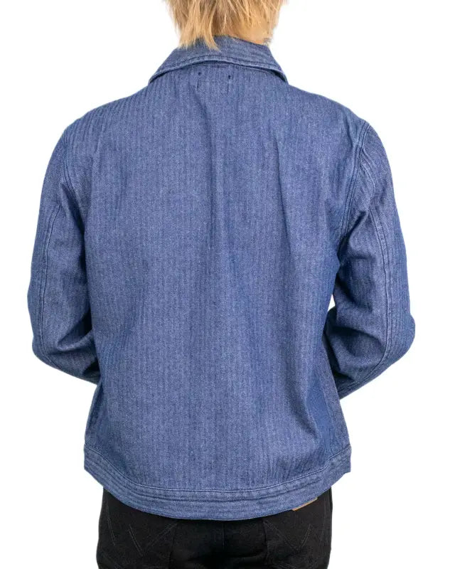 Brixton Mechanic Garage Zip Jacket, detalj av manchesterkrage och metalldragkedja