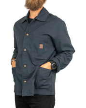 Brixton Painters Jacket, detalj av tryckknappar och krage