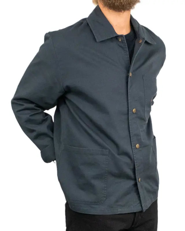 Brixton Painters Jacket arbetsjacka i borstad bomullstwill, på modell