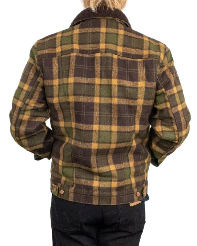 Wrangler Wool Trucker Jacket, detalj av sherpafoder och krage