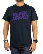 Band Tee - T-Shirt - Black Sabbath - Vintage Wavy Logo - Svart