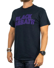Band Tee - T-Shirt - Black Sabbath - Vintage Wavy Logo - Svart