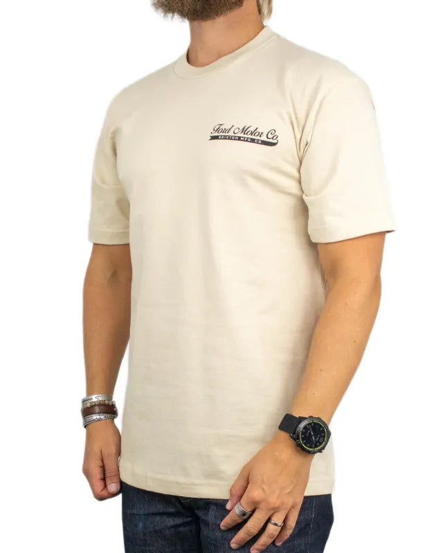 Brixton - T-shirt - Ford 71 Pickup Wimbledon White - Vit