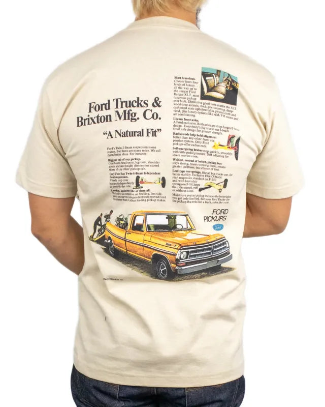 Brixton - T-shirt - Ford 71 Pickup Wimbledon White - Vit