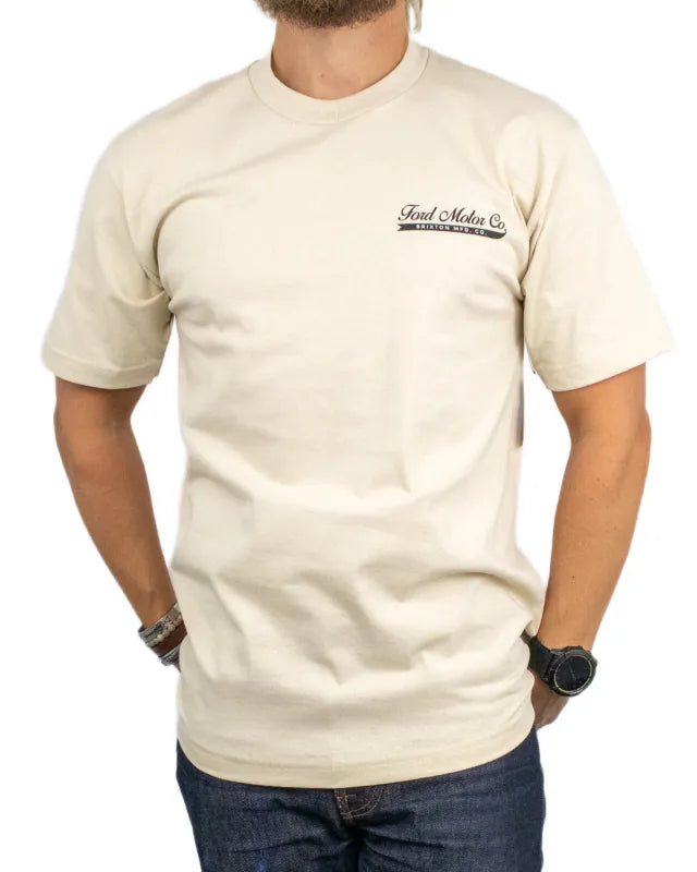 Brixton - T-shirt - Ford 71 Pickup Wimbledon White - Vit
