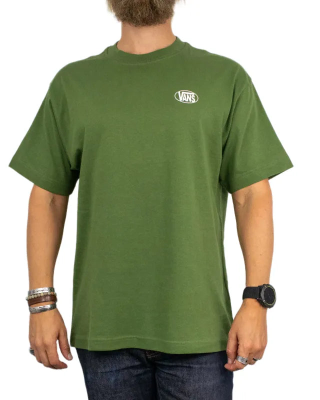 Vans - T-shirt - Oval Logo Loose SS Tee - Grön