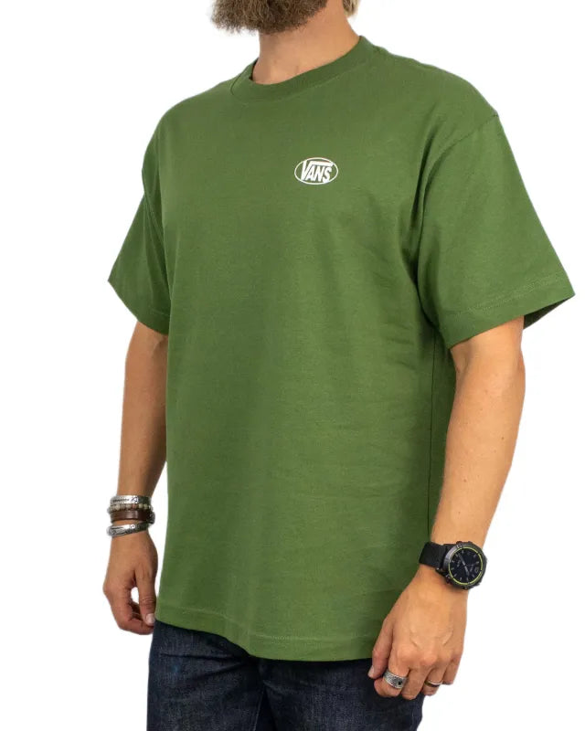 Vans - T-shirt - Oval Logo Loose SS Tee - Grön