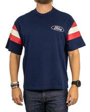 Brixton - T-shirt - Ford Built Tough Jersey American Navy - Blå