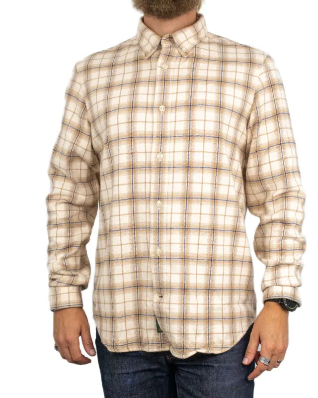 Timberland - Flanellskjorta - Check Shirt - Khaki / Beige