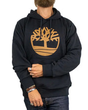 Timberland - Hoodie - Northwood Tree Logo Brushed Back - Svart