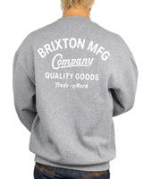 Brixton - Sweatshirt - Straton Crew Heather Grey - Grå