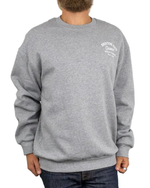 Brixton - Sweatshirt - Straton Crew Heather Grey - Grå
