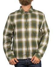 Vans - Flanellskjorta - Larkspur Zip Plaid Flannel - Grön