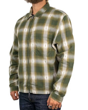 Vans - Flanellskjorta - Larkspur Zip Plaid Flannel - Grön