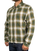 Vans - Flanellskjorta - Larkspur Zip Plaid Flannel - Grön