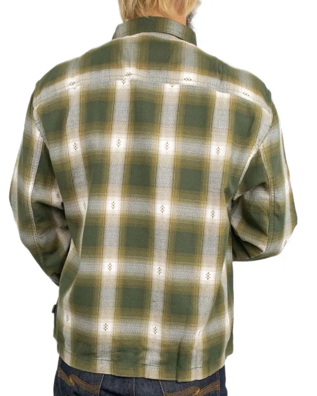 Vans - Flanellskjorta - Larkspur Zip Plaid Flannel - Grön