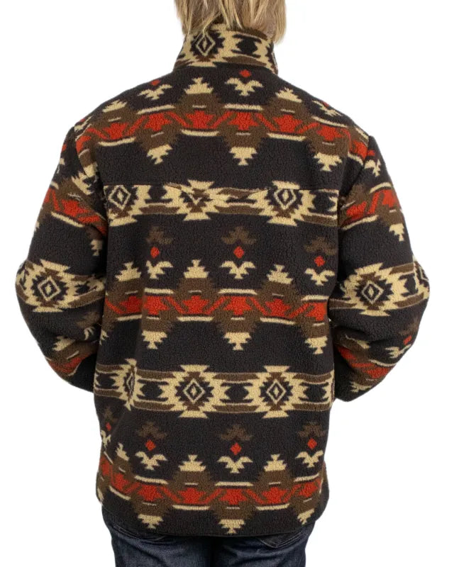 Wrangler - Fleecejacka - Sherpa Fleece Jacket Aztec Chocolat - Brun
