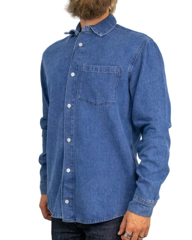 Resteröds - Jeansskjorta - Jace - Blå