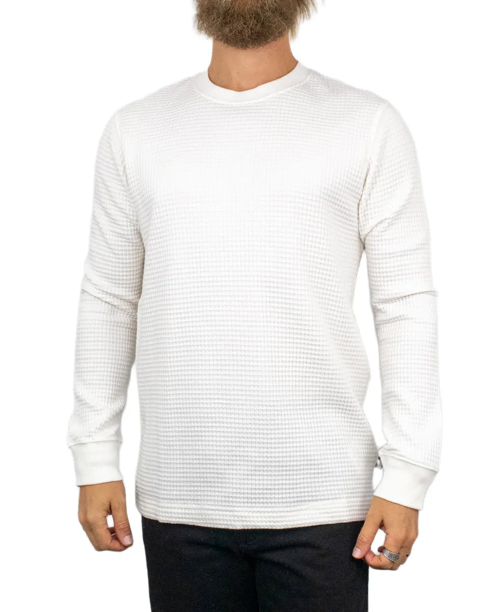 Lee Jeans - Långärmad T-shirt - Waffle Tee Off White - Vit