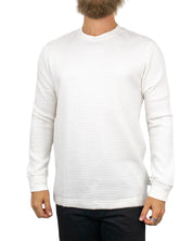 Lee Jeans - Långärmad T-shirt - Waffle Tee Off White - Vit