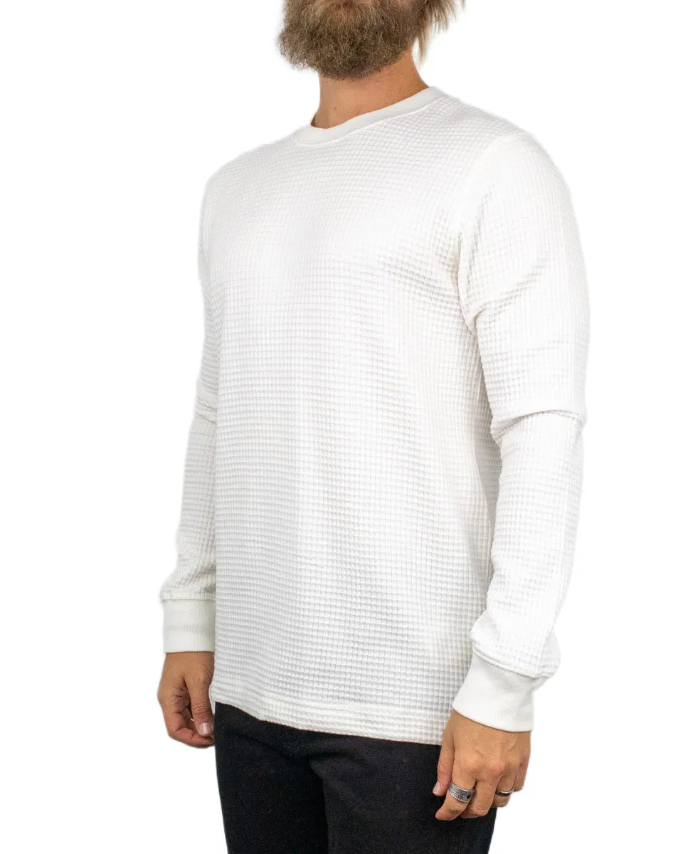 Lee Jeans - Långärmad T-shirt - Waffle Tee Off White - Vit