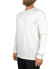 Lee Jeans - Långärmad T-shirt - Waffle Tee Off White - Vit