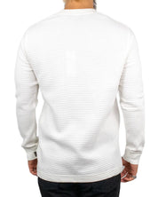 Lee Jeans - Långärmad T-shirt - Waffle Tee Off White - Vit