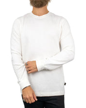 Lee Jeans - Långärmad T-shirt - Waffle Tee Off White - Vit