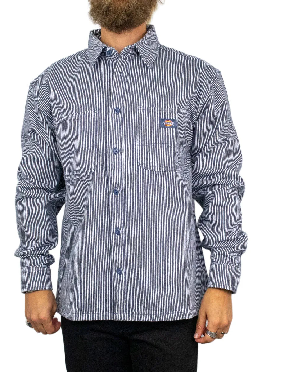 Dickies - Skjorta - 247 Garment Dyed Work Shirt - Blå